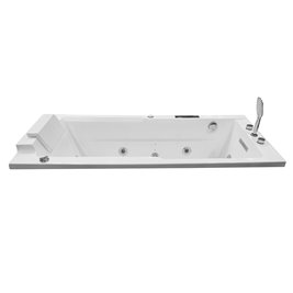 Narożna wanna z hydromasażem prostokątna konglomerat 170x78 cm MO-1802AB