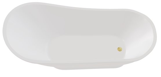 Wanna wolnostojąca 150 cm syfon klik-klak złoty Gloria Besco WMD-150-GLG