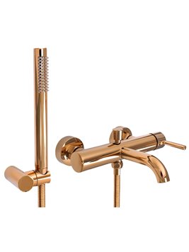 Miedź połysk Bateria wannowa kolor miedzi Lungo Rea