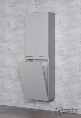 Słupek łazienkowy wiszący z koszem kolor szary ONDA 45x155 cm Gante