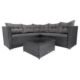 Zestaw mebli ogrodowych z technorattanu narożnik tarasowy Salto