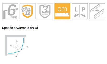 Kabina prysznicowa pięciokątna 90x90 K-0617 New Soleo Black
