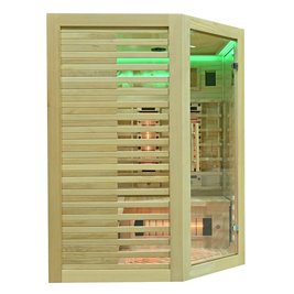 Sauna na podczerwień kamień solny + turmaliny 150X150X190CM MO-RL3CST Infrared Mazur