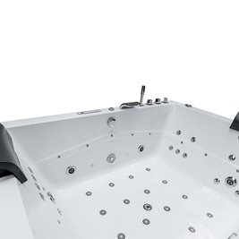 Wanna z hydromasażem prostokątna do zabudowy + obudowa Kalambo WH 190x150 cm