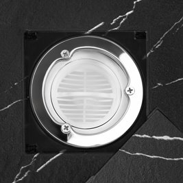 Brodzik prostokątny czarny struktura kamienia smc 120x90 Magnum Carrara Black Rea