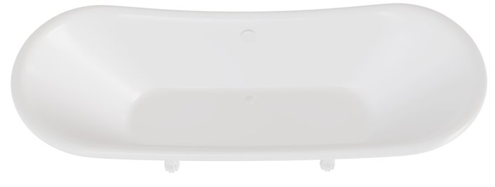 Wanna wolnostojąca czarno-biała 190 cm białe łapy Amelia B&W Besco WKA-190+BWW