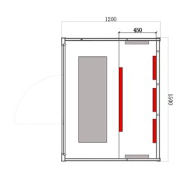 Sauna na podczerwień 4-osobowa 150x120 cm grzejniki kwarcowe i karbonowe Alta3 Infrared