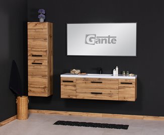 Szafka wisząca z umywalką 140 cm kolor dąb naturalny 39/2 seria Fokus Loft Gante