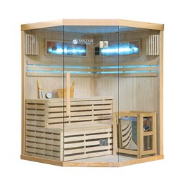 Sauna sucha fińska piec 6 KW Harvia BC60 + kamień solny 150X150X200CM MO-EA3CS Mazur