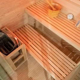 Sauna fińska 4 osobowa wysokotemperaturowa 6KW Harvia 150x150 cm Lark4-WD