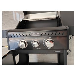 Grill gazowy ZEUS-A kolor czarny ruszt żeliwny moc 8,5 kW + pokrowiec + palnik boczny