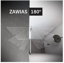 Kabina prysznicowa prostokątna 110x100 cm czarny mat, zawiasy 180º AXJ-0410 Oxia Black New Trendy zdjęcie 2