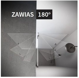 Kabina prysznicowa prostokątna 90x100 cm chrom, zawiasy 180º AXJ-0185 Oxia New Trendy zdjęcie 3