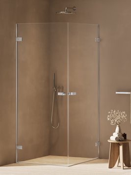 Kabina prysznicowa prostokątna pełne drzwi 70x100 cm chrom, AXJ-0165 Oxia New Trendy