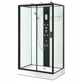Kabina prysznicowa z hydromasażem zabudowana 100x80 lewa Jasny środek MO-0550W-810L
