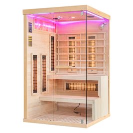 Sauna na podczerwień 2 osobowa + kamienie solne 120X120X200CM MO-EP2RSL Infrared Mazur