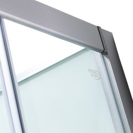 Kabina prysznicowa zabudowana kwadratowa 100x100 cm profil szczotkowany LISA