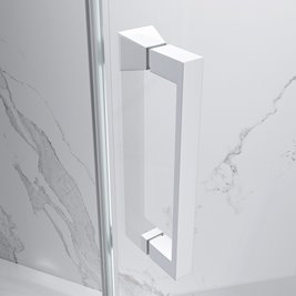 Biała kabina prysznicowa 80x80 kwadratowa drzwi pełne uchylne KZ04B