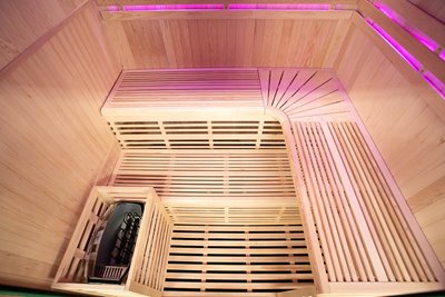 Sauna sucha fińska piec 6 KW Harvia BC60 + kamień solny 180X160X200CM MO-EA4-I Mazur