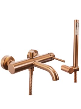 Bateria wannowa Lungo Rea miedź szczotkowana