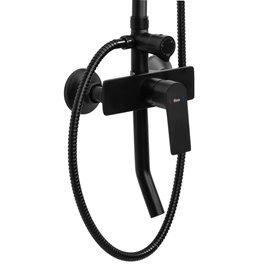 Czarny zestaw prysznicowy z wylewką Maximus Rea Black