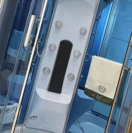 Kabina prysznicowa z hydromasażem i sauną parową zabudowana 100x100 MO-0210WS