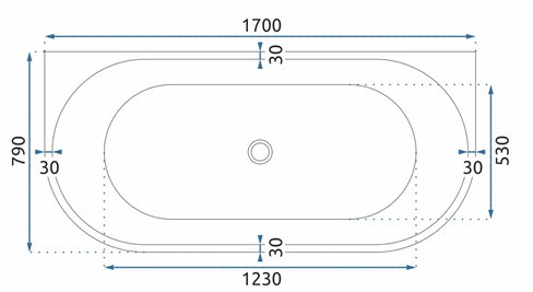 Wanna wolnostojąca przyścienna 170 cm Olimpia Rea
