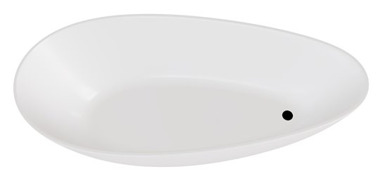 Matowa wanna wolnostojąca z konglomeratu + klik-klak czarny Goya Matt 142 cm Besco WMMB-140GKB