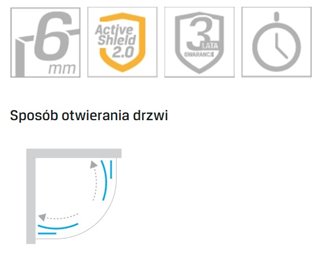 Kabina półokrągła 80x80 K-0575 New Praktic New Trendy
