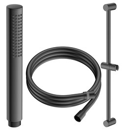 Zestaw prysznicowy słuchawka, wąż, drążek gun metal Ultimate ANUL151421 Avapax