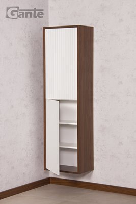 Słupek łazienkowy wiszący dąb wenge/biały mat 155x45 cm Venus Gante