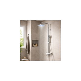 Kolumna prysznicowa z wylekwą termostat chrom z oświetleniem LED LED02TCHW Ango Corsan zdjęcie 2