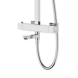 Kolumna prysznicowa z wylekwą termostat chrom z oświetleniem LED LED02TCHW Ango Corsan zdjęcie 8