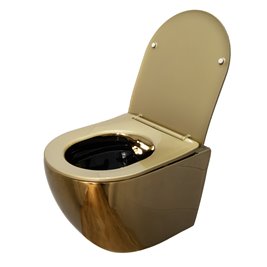 Złoty połysk miska wc wisząca Mizu Rimless 4.0 MIZU-GL-BL-RIM-03  Hydrosan