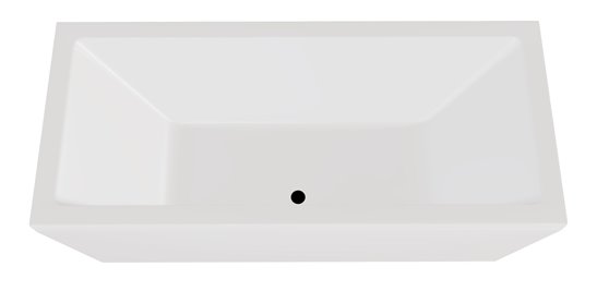 Wanna wolnostojąca prostokątna syfon czarny Vera 170 Besco