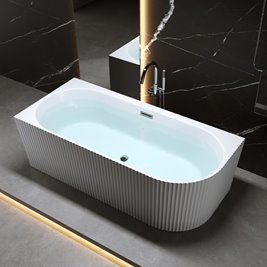 Wanna ryflowana przyścienna narożna lewa 140 cm Rio Hydrosan