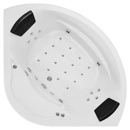 Duża kabino wanna Spa z hydromasażem białe ściany 150x150 cm MO-08150B