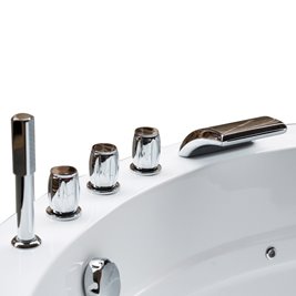 Wanna z hydromasażem okrągła do zabudowy + obudowa 170x170 cm Della 916