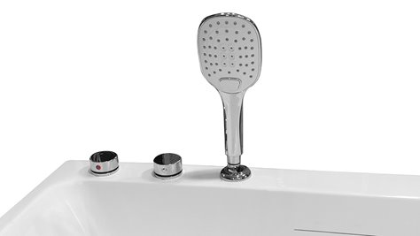 Wanna wolnostojąca z hydromasażem prostokątna konglomerat 150x75 cm MO-1801