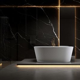 Wanna wolnostojąca przyścienna korek złoty 170 cm Carlo Led Hydrosan