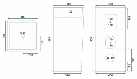 Umywalka wolnostojąca ceramiczna Holly Rea