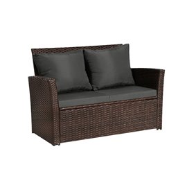 Meble ogrodowe z technorattanu sofa, stół, fotele zestaw Lagos kolor brąz zdjęcie 7