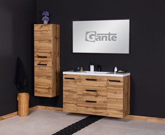 Szafka wisząca z umywalką 120 cm kolor dąb naturalny 39/3 seria Fokus Loft Gante