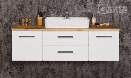 Szafka z umywalką dolomitową 140 cm 140/50/C2 seria Fokus B