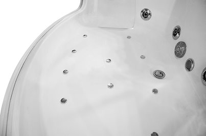 Wanna z hydromasażem przeszklona narożna 141x141 cm MO-0053B