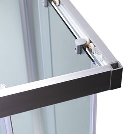 Kabina prysznicowa zabudowana prostokątna profil szczotkowany 100x80 Alma Prawa