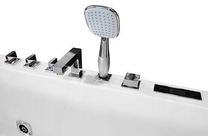 Wanna z hydromasażem prostokątna przyścienna 170x80 cm MO-1100B