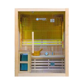 Sauna sucha fińska piec 3,5 KW Harvia BC35 + kamień solny 150X120X190CM MO-EA3S Mazur