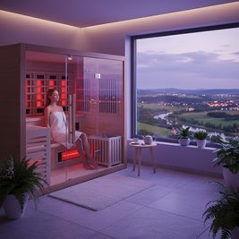 Sauna Combo na podczerwień + fińska 6-osobowa 200x160 cm Helsi2 8KW
