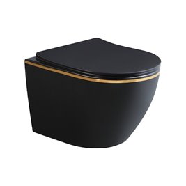 Zestaw podtynkowy kompletny stelaż + miska MIZU-MTB-GL-RIM + przycisk ST+H GOLD